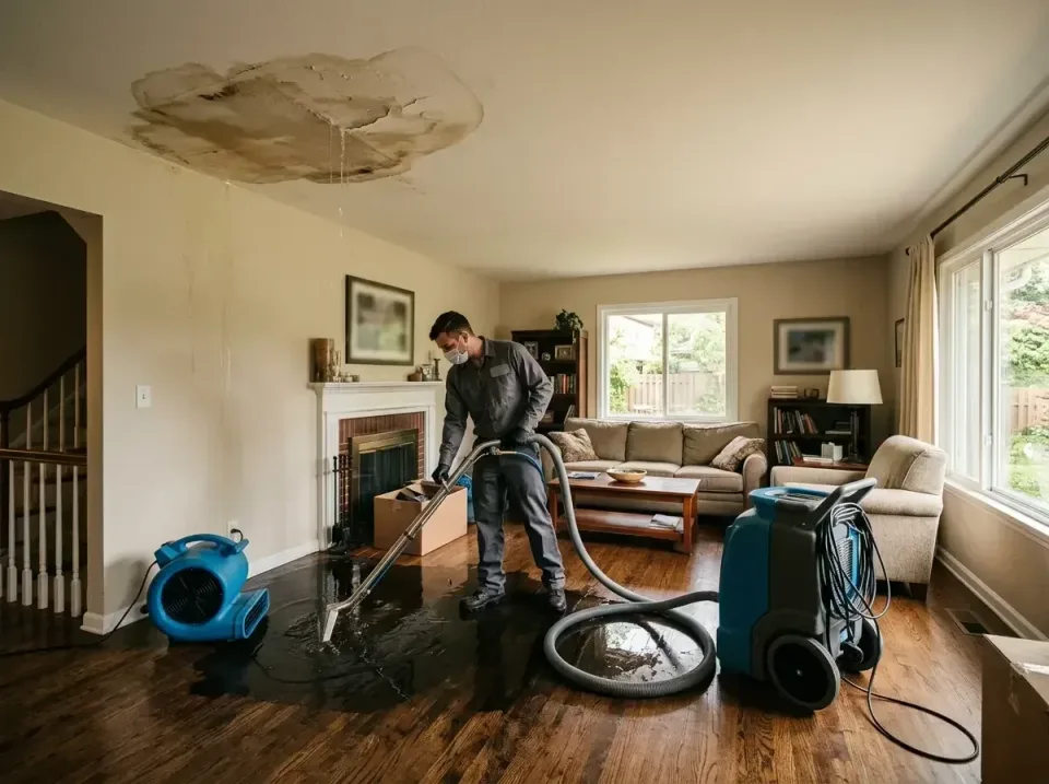 attic-pipe-burst-ceiling-drip-008 — frequently asked questions, Water Damage Restoration & Carpet Care in Chevy Chase, MD